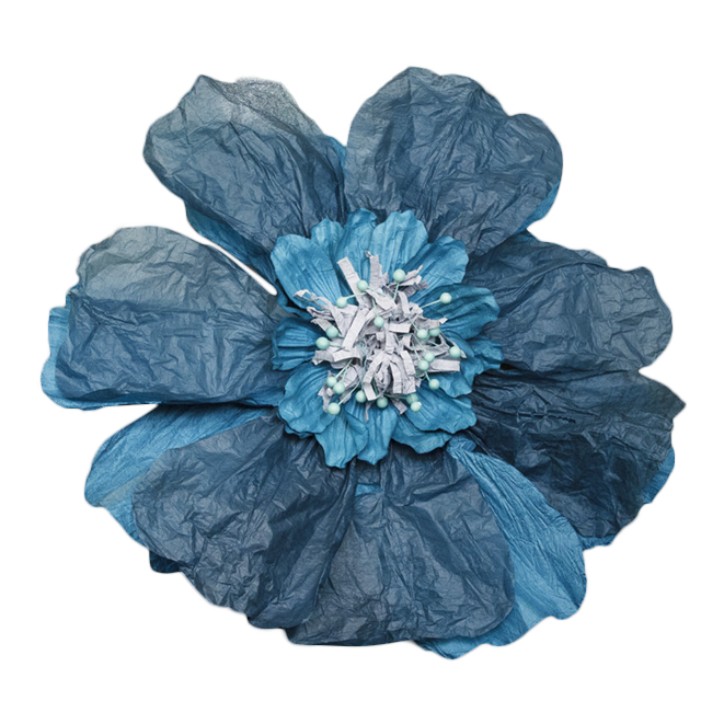 Flower Paper Blue