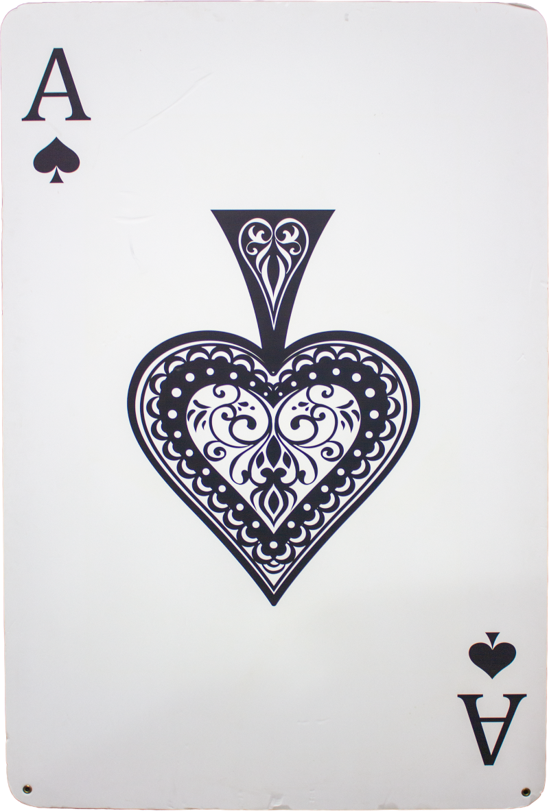 Playing Card Ace of Spades Single Sided Foamcore