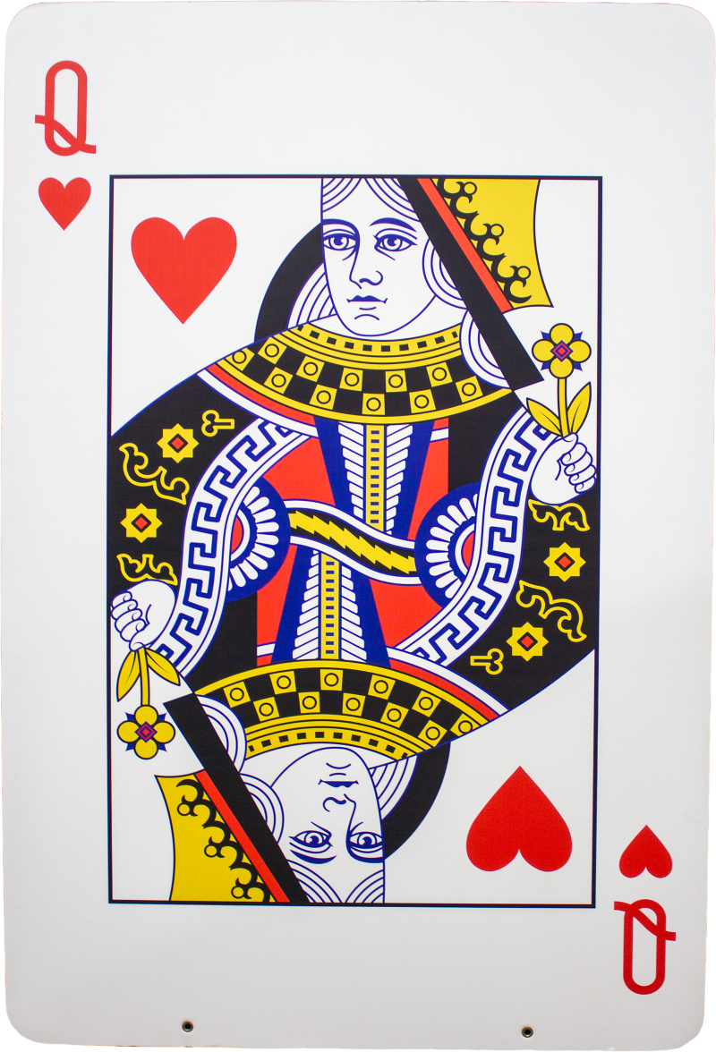 Playing Card Queen of Hearts Single Sided Foamcore