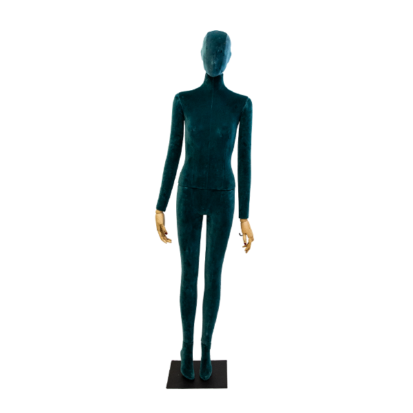 Mannequin Female Velvet Green