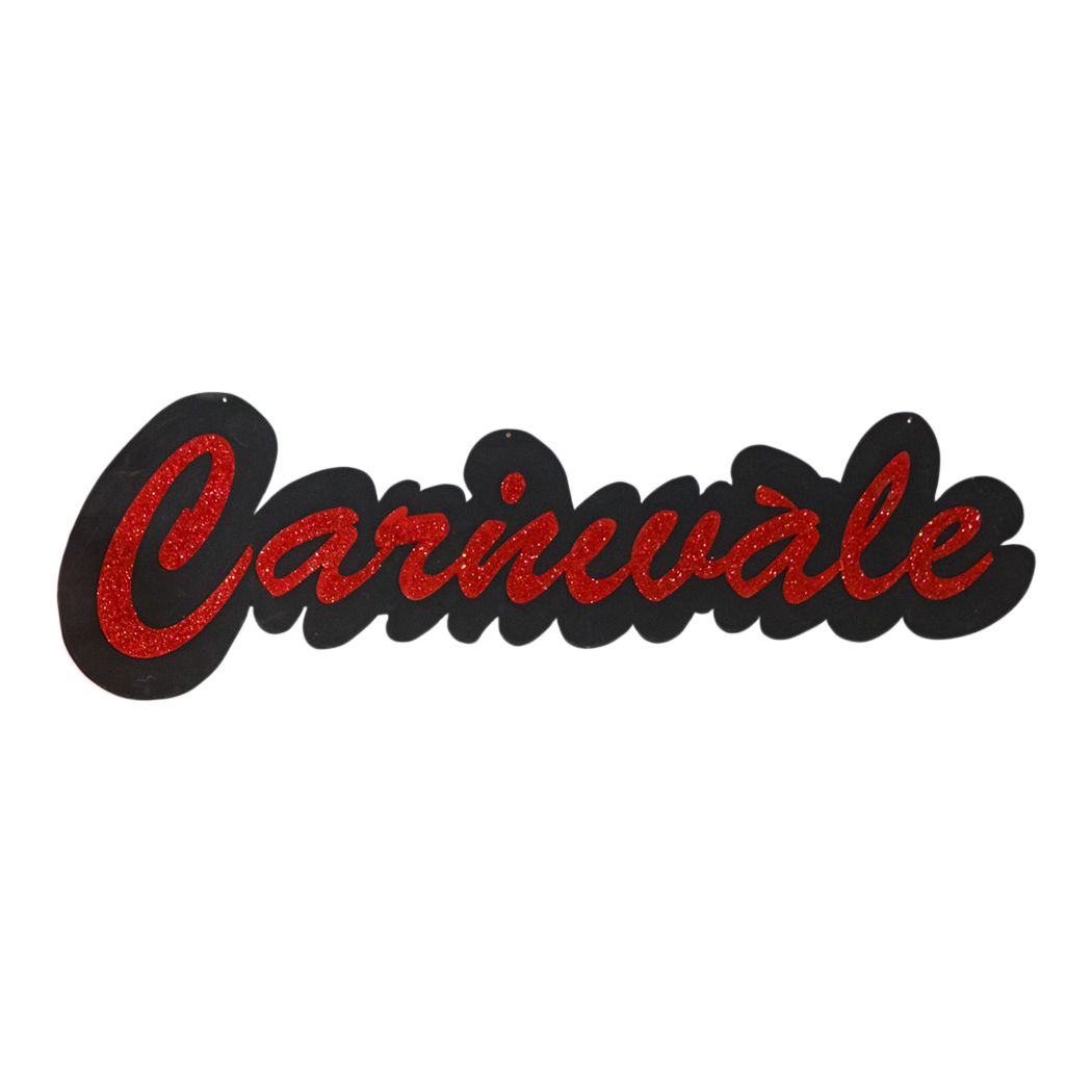 Sign Carnivale MDF Red & Black