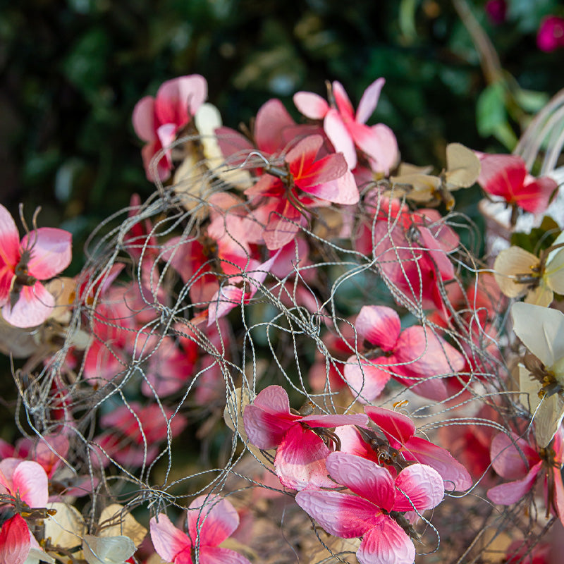 Butterfly Ball Metal Wire Pink