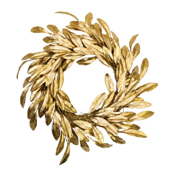 Wreath Leaves Gold