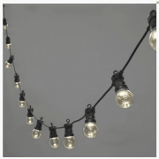 Lights Festoon with timer Cloudy Warm White 20 globes 10m