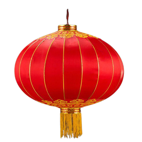 Lantern Chinese  Silk Fabric Red