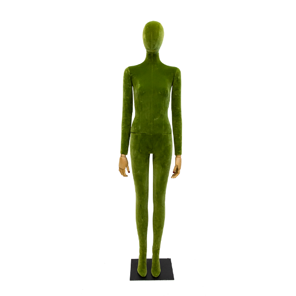 Mannequin Female Velvet Light Green