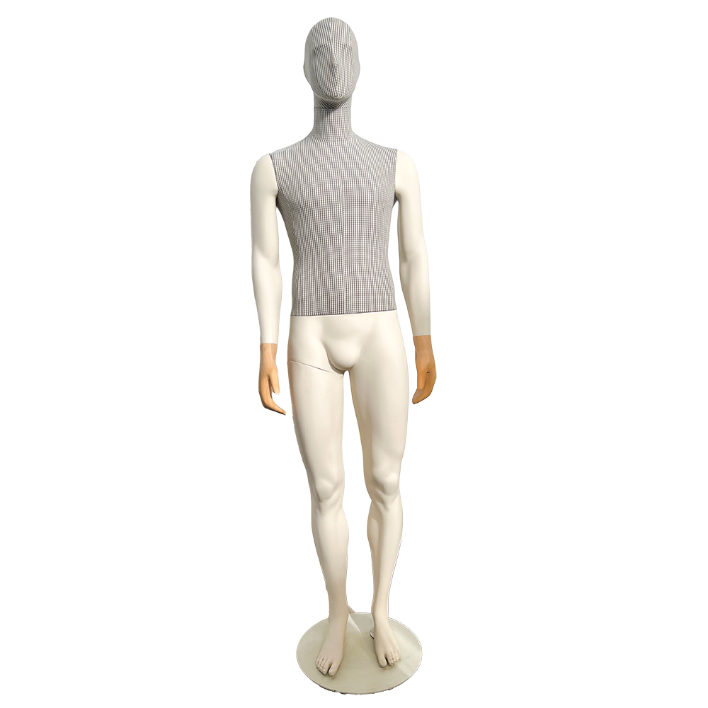 Mannequin Male Fabric & Fibreglass Natural & Black