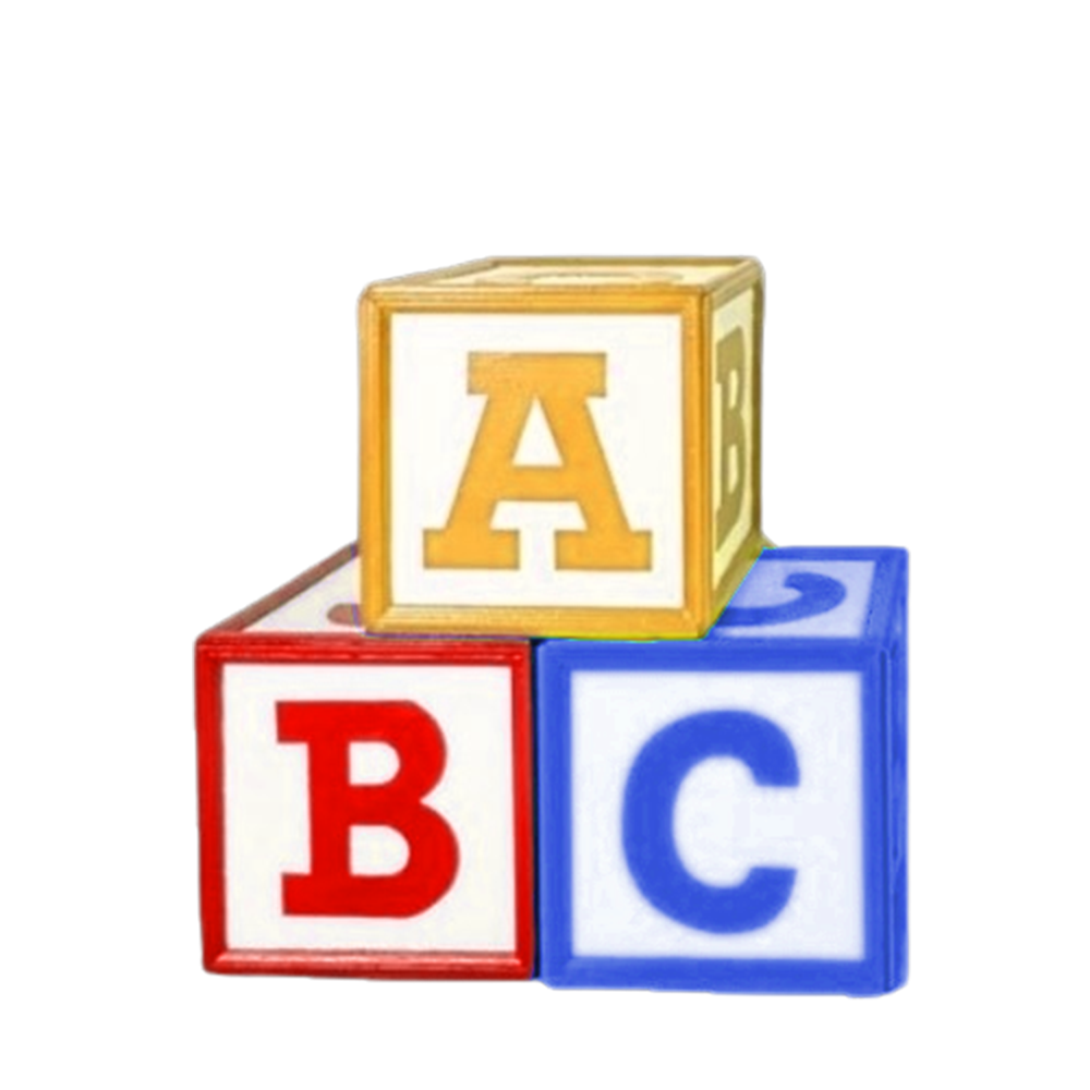 Novelty Building Block Letter C Timber Blue