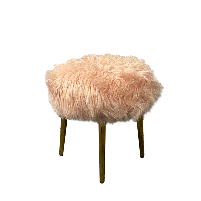 Pink Powder Puff Stool