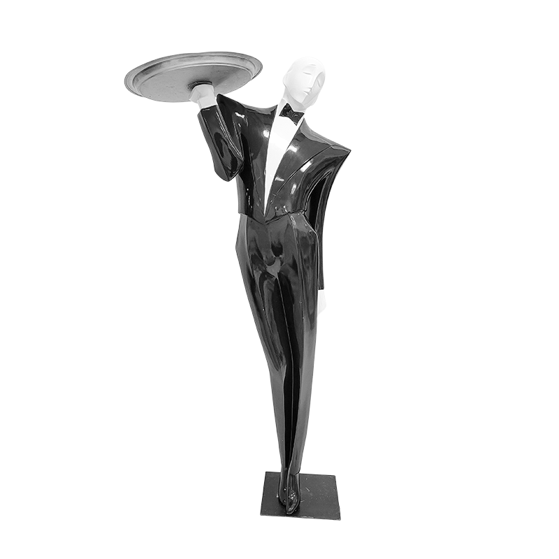 Statue Butler Black and White
