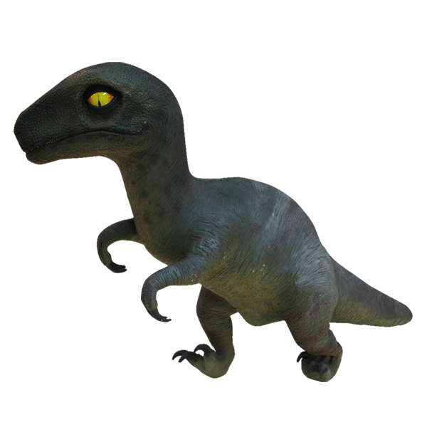 Velociraptor Dinosaur Resin Grey