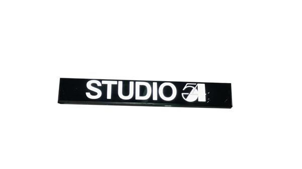 Sign Lightbox Insert STUDIO 54 Acrylic Black and White