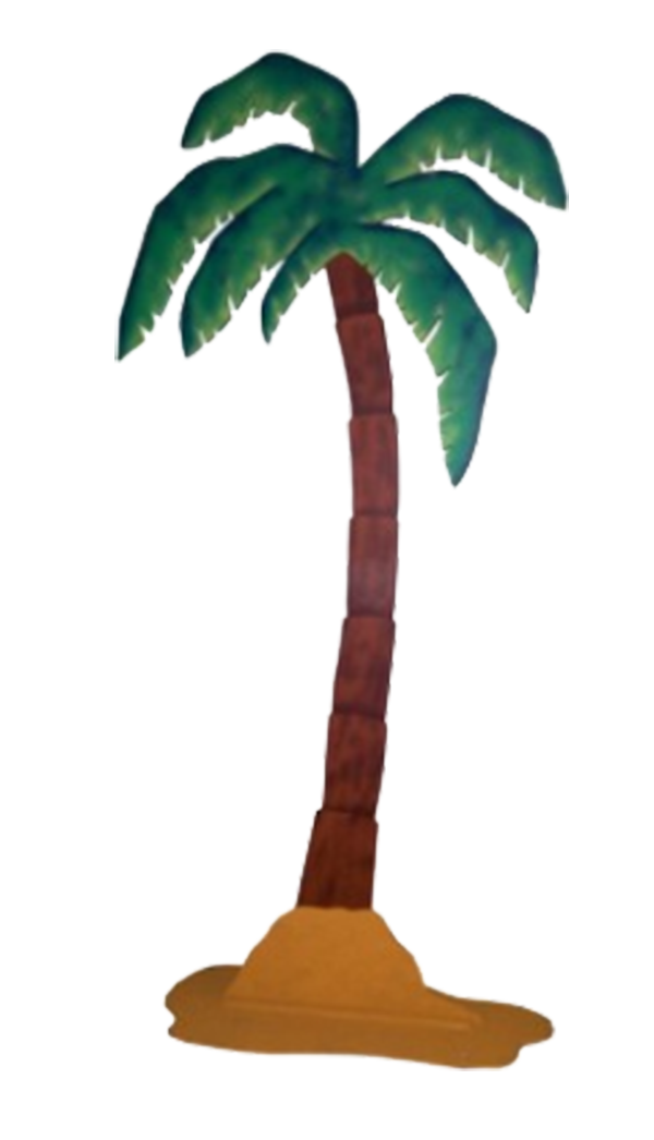 Tree Palm MDF Green & Brown