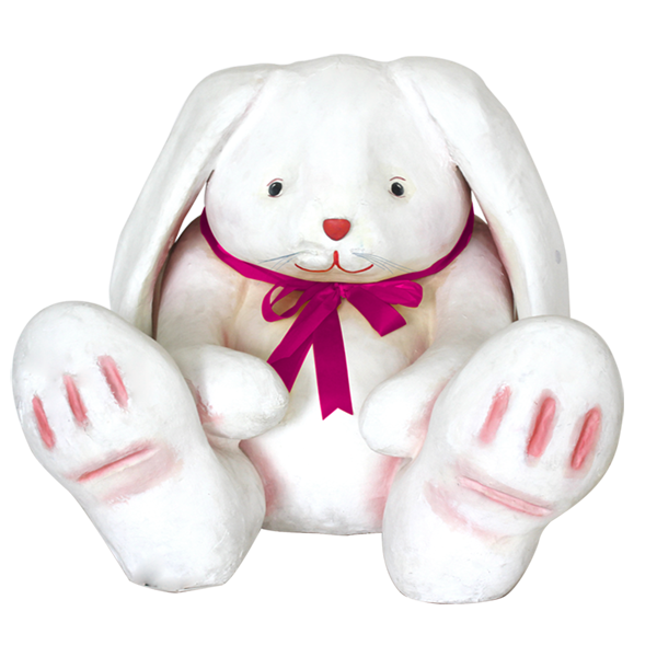Bunny Paper Mache White