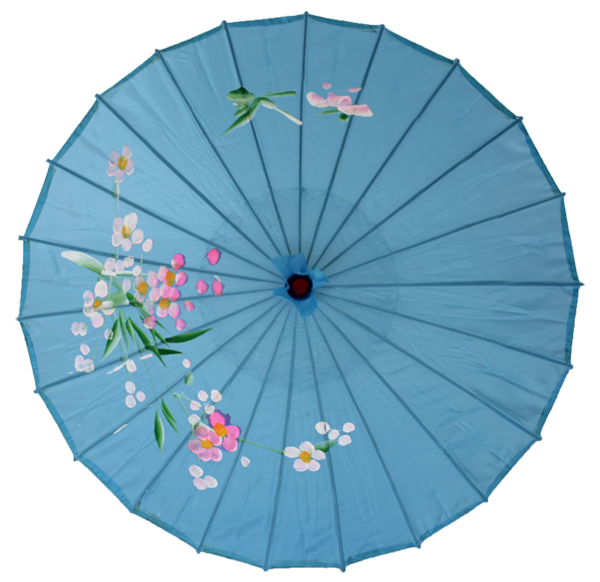 Parasol Oriental Pattern Fabric Light Blue