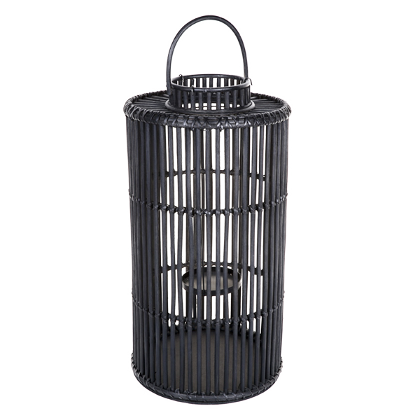 Lantern Rattan Black
