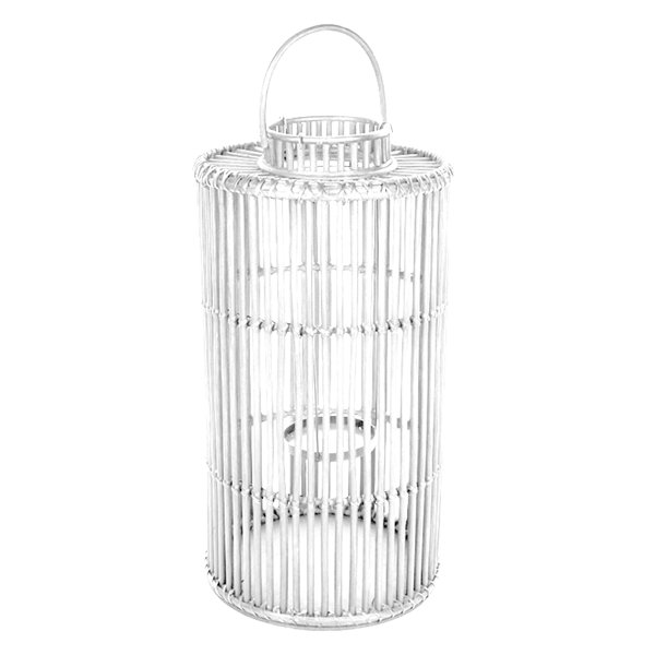 Lantern Rattan White