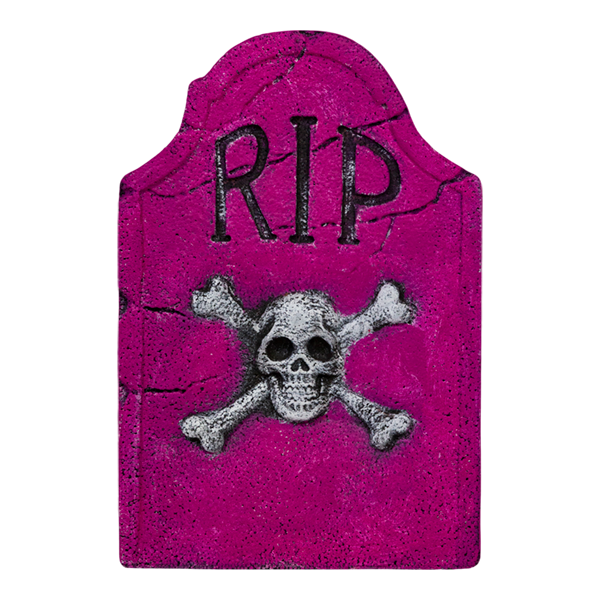 *Grave Stone Polystyrene Pink