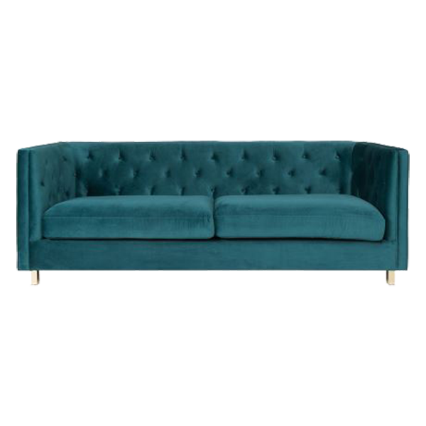 Lounge Velvet 3Seater Green