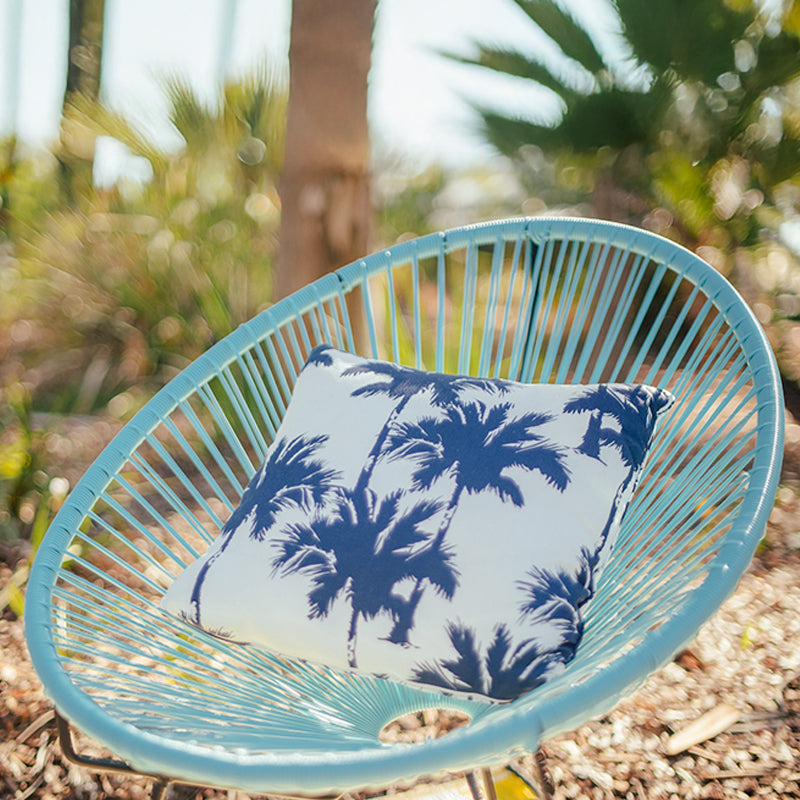 Cushion Palm Tree Navy & White