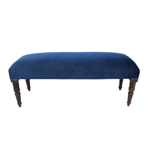 Seat Bench Velvet Blue