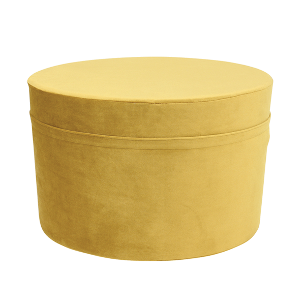 Ottoman Oval Velvet Gold