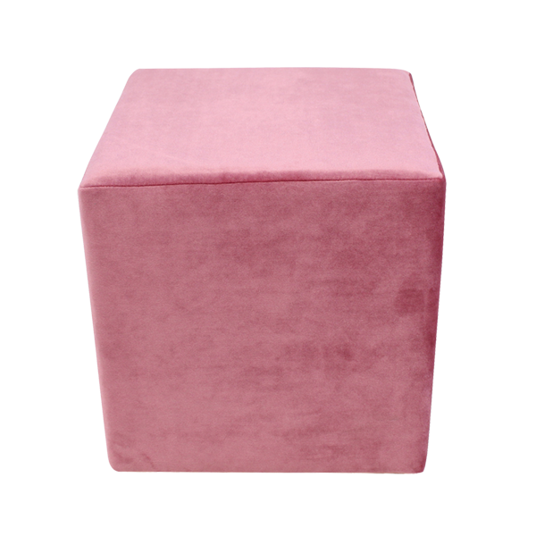 Ottoman Square Velvet Blush