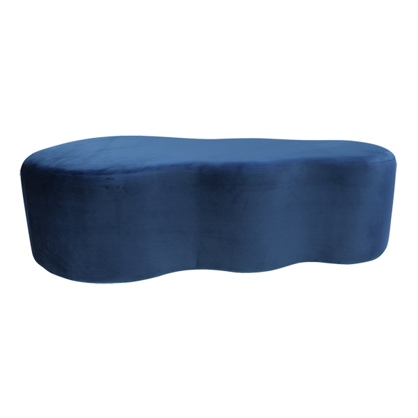 Ottoman  Velvet Blue