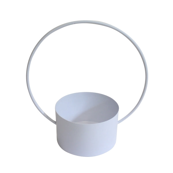 Pot Circle Metal White