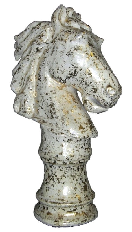 Chess Piece Knight Foam White & Gold