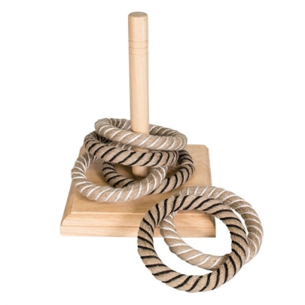 Quoits Set Timber & Rope Natural