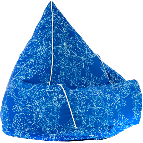 Bean Bag Palm Print Blue & White