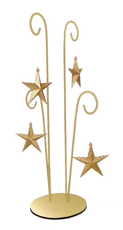 Stand Raw Metal 4Prong Curl Gold with Stars