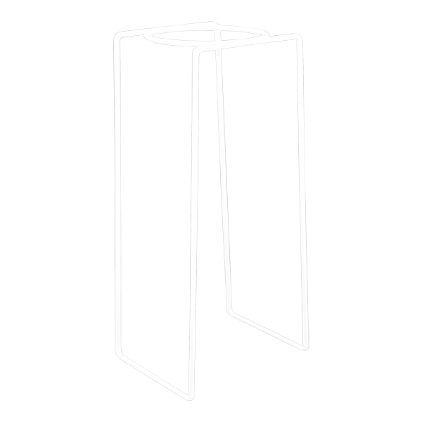 Plant Stand Square White