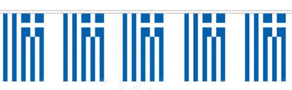 Bunting Rectangle Greek Plastic Blue & White