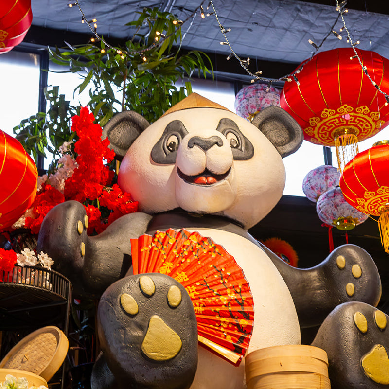 Bear Panda Hard Coated Poly Black & White