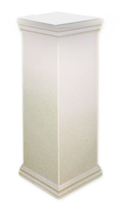 Pedestal Internally Lit Timber White