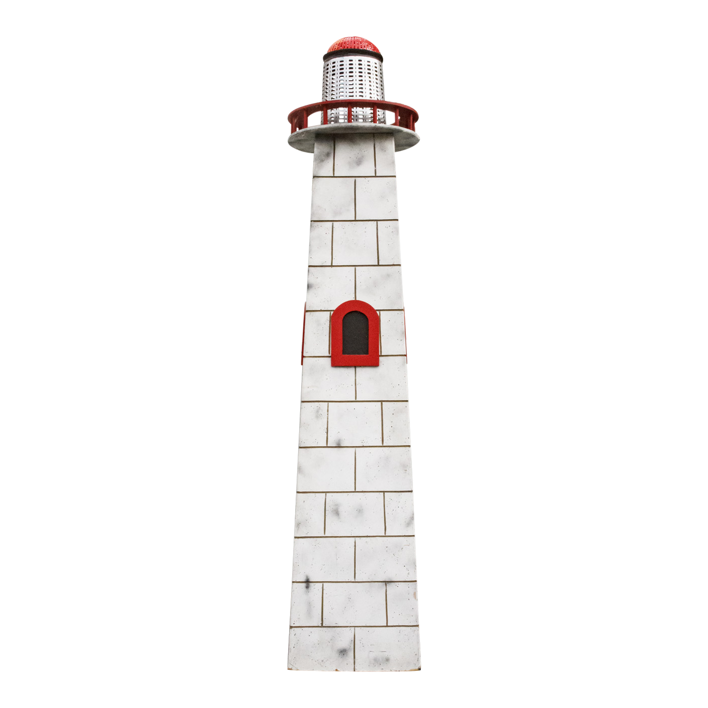 Novelty Lighthouse MDF White & Red