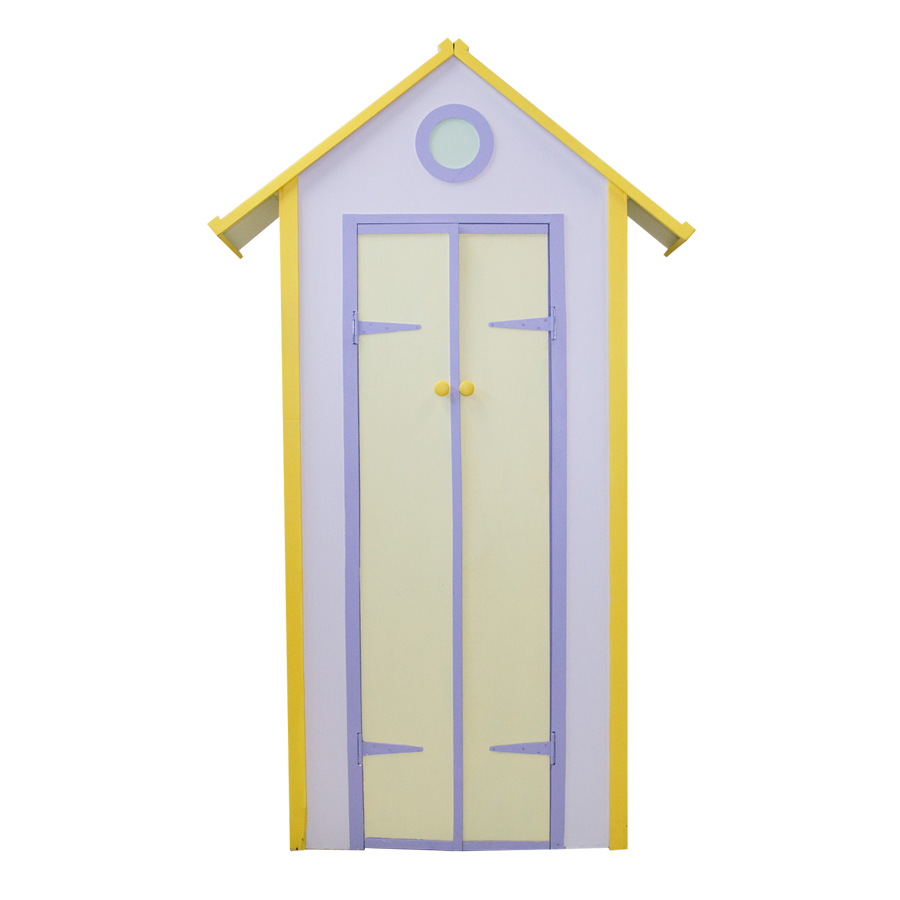 Novelty Beach Hut MDF Pastel