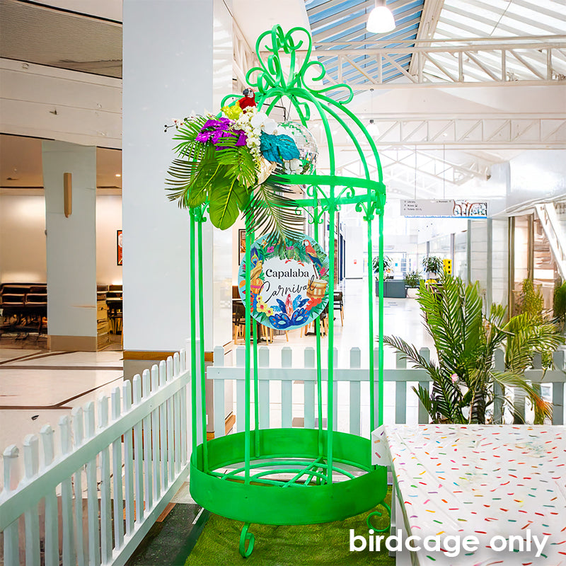 Novelty Birdcage Metal Blue with Base