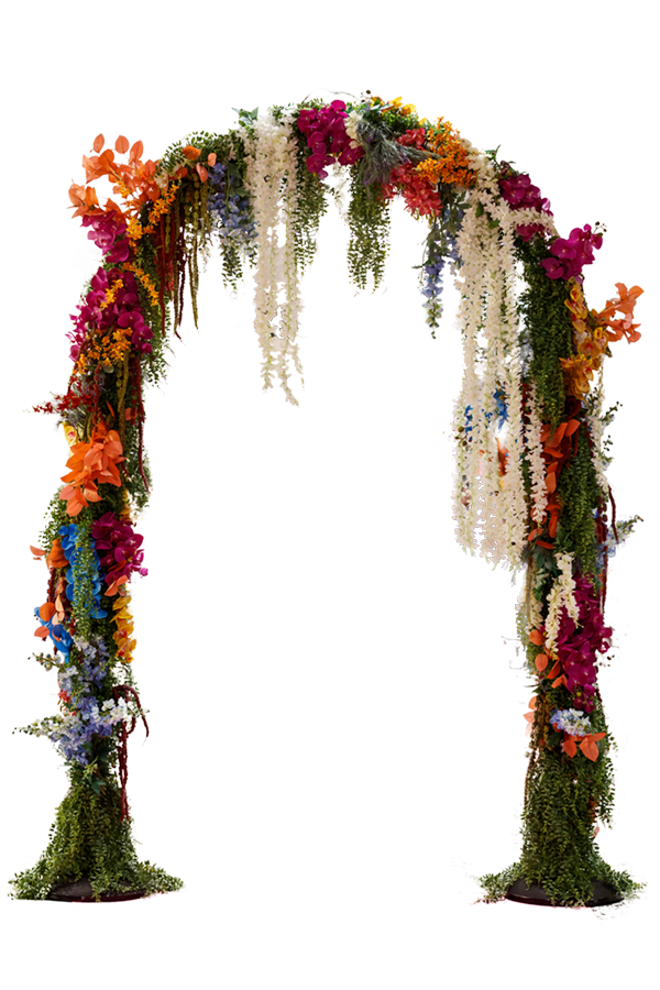 Arch Aluminium with Floral Embellishments
