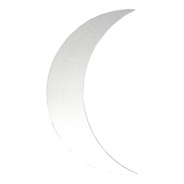 Moon Crescent Plywood Silver
