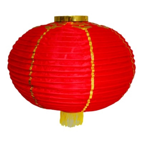 Lantern Chinese Fabric Red & Gold