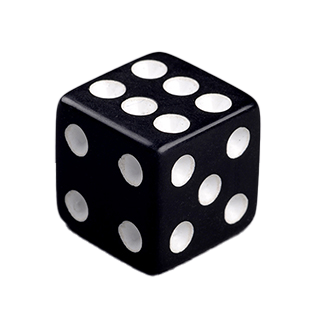 Six-sided Black Dice