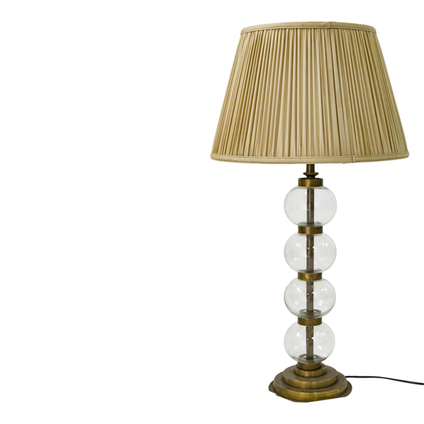 Lamp Desk Glass, Copper Beige Shade