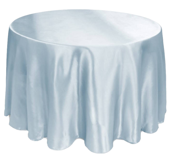 Linen Satin Overlay Blue