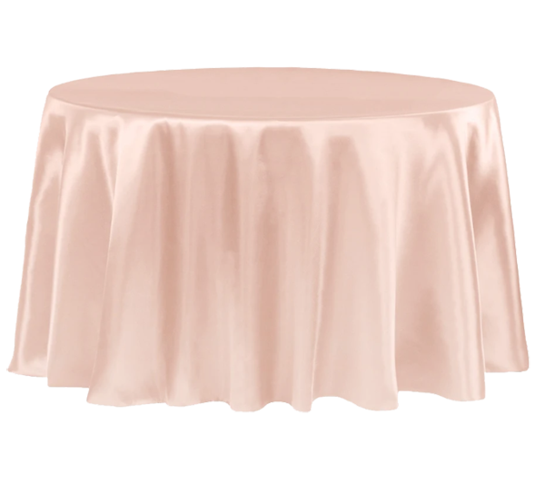 Linen Satin Overlay Peach