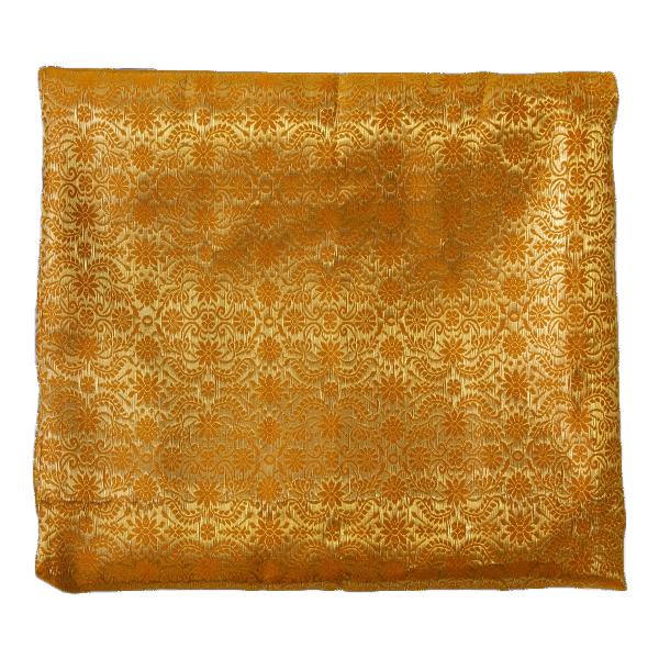 Linen Overlay Orange & Gold Detailing