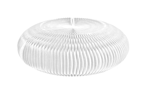 Concertina Hassock White