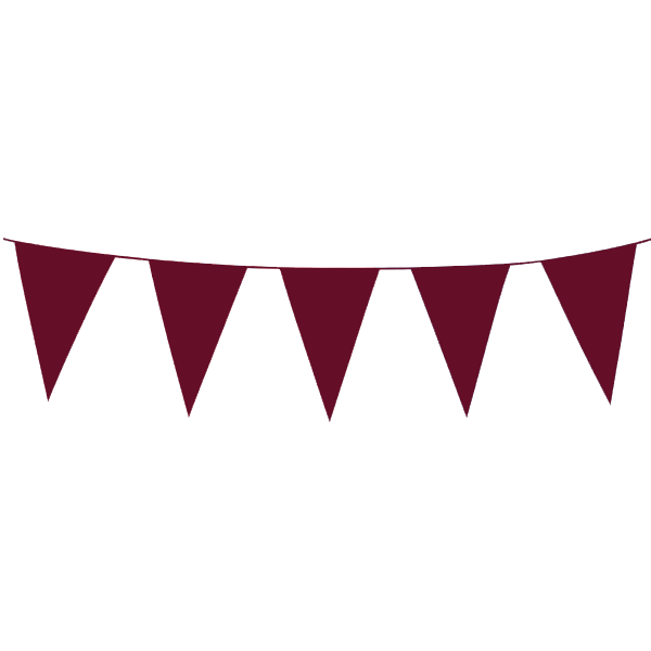 Bunting Triangle Plastic Maroon